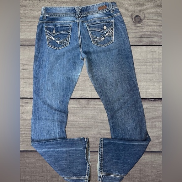 New to my Closet!! Almost Famous Premium Distressed Bootcut Jeans - Picture 3 of 5